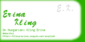 erina kling business card